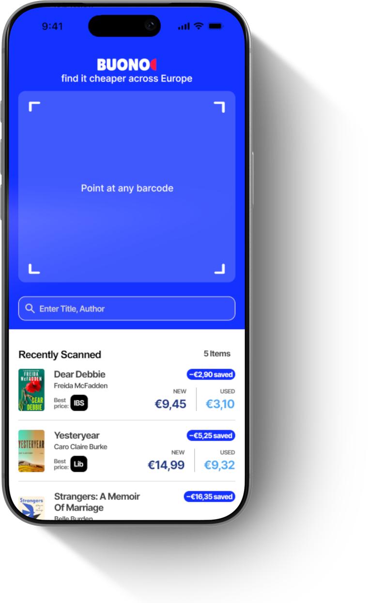 BUONO app on iPhone