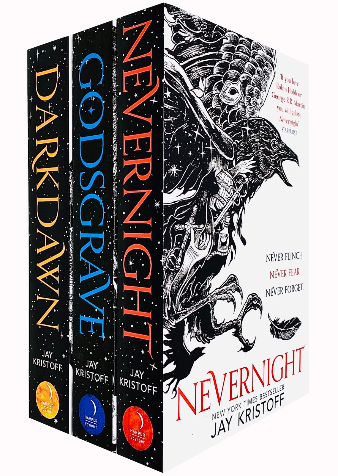 Nevernight Chronicle Series 3 Books Collection Set By Jay Kristoff (Nevernight, Godsgrave)