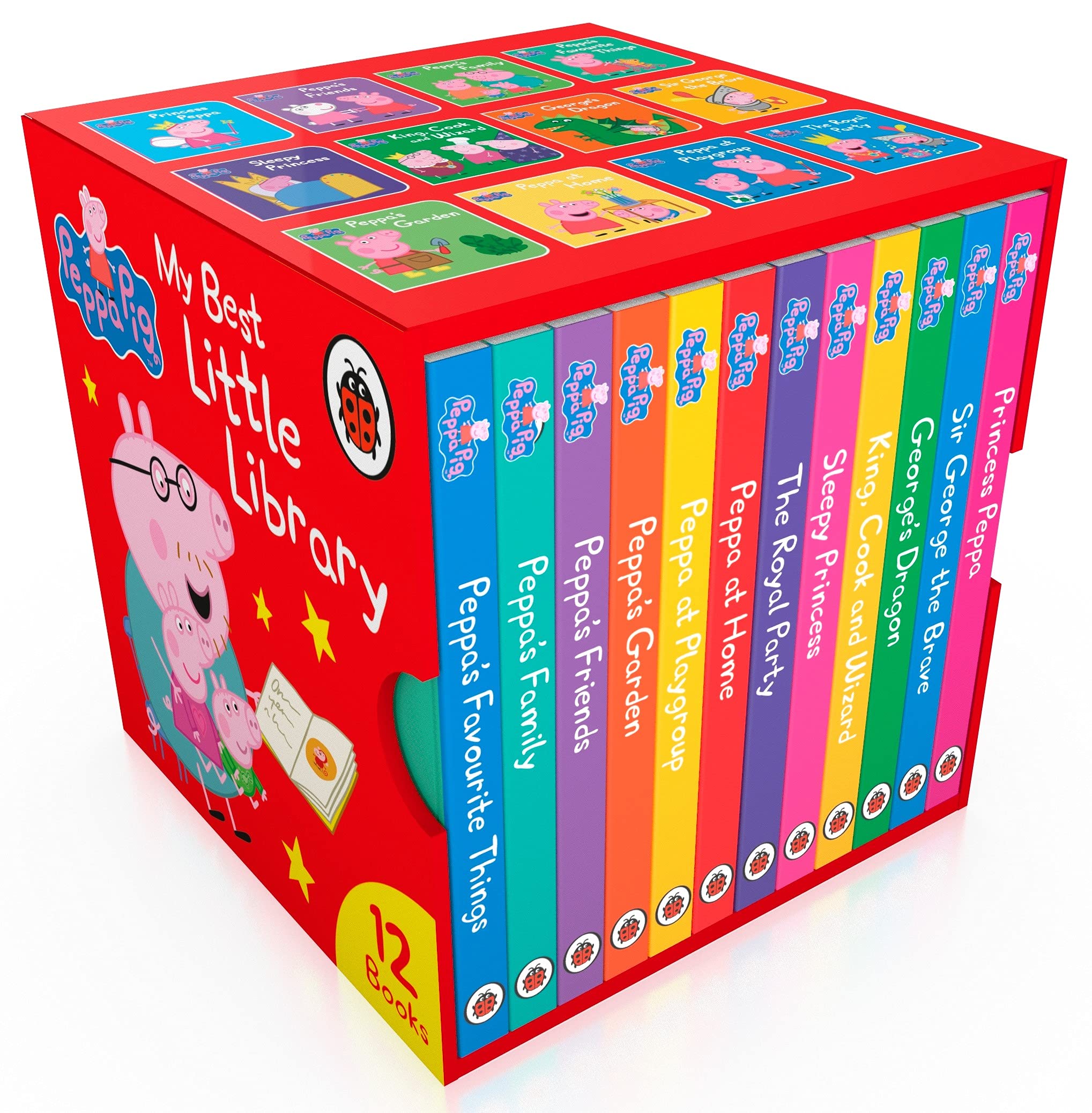 Peppa Pig My Best Little Library 12 Books Collection Box Set Princess Peppa,