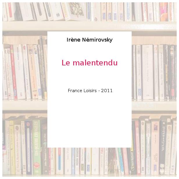 Le malentendu